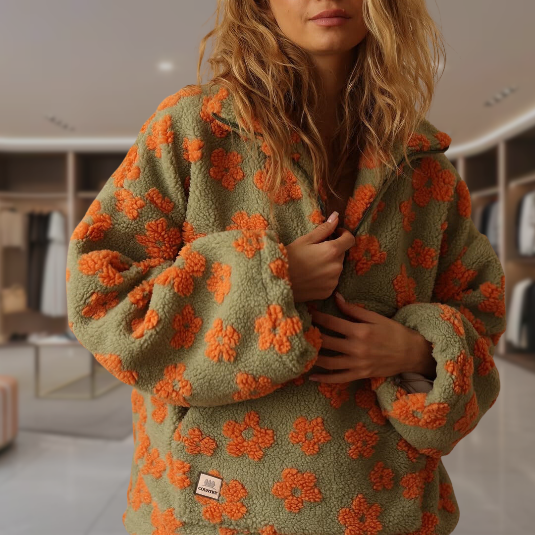 Adie | Floral Fleece Sweater