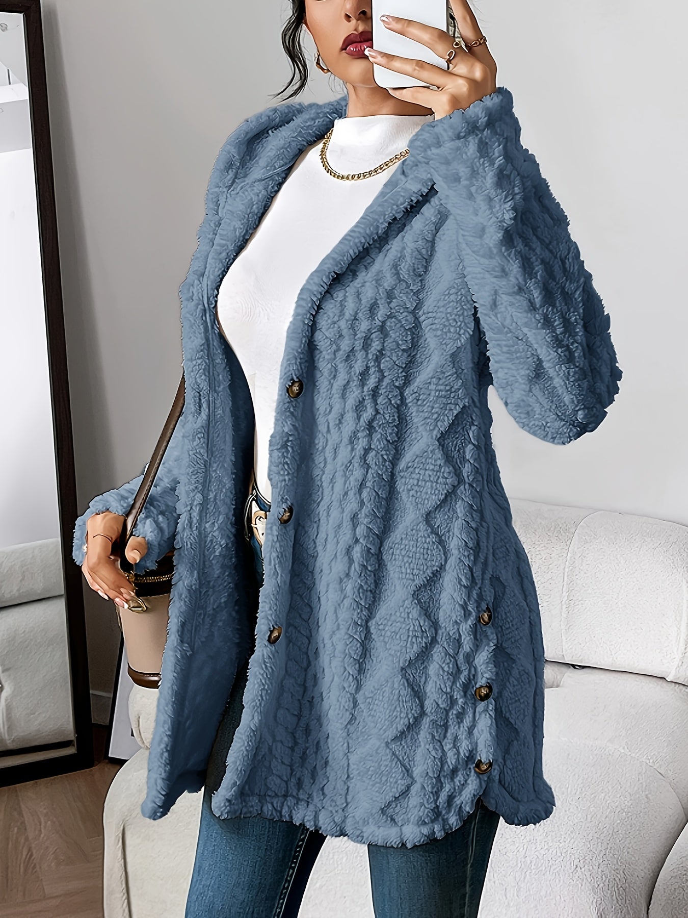 Crissy™ | Plush Hooded Cardigan