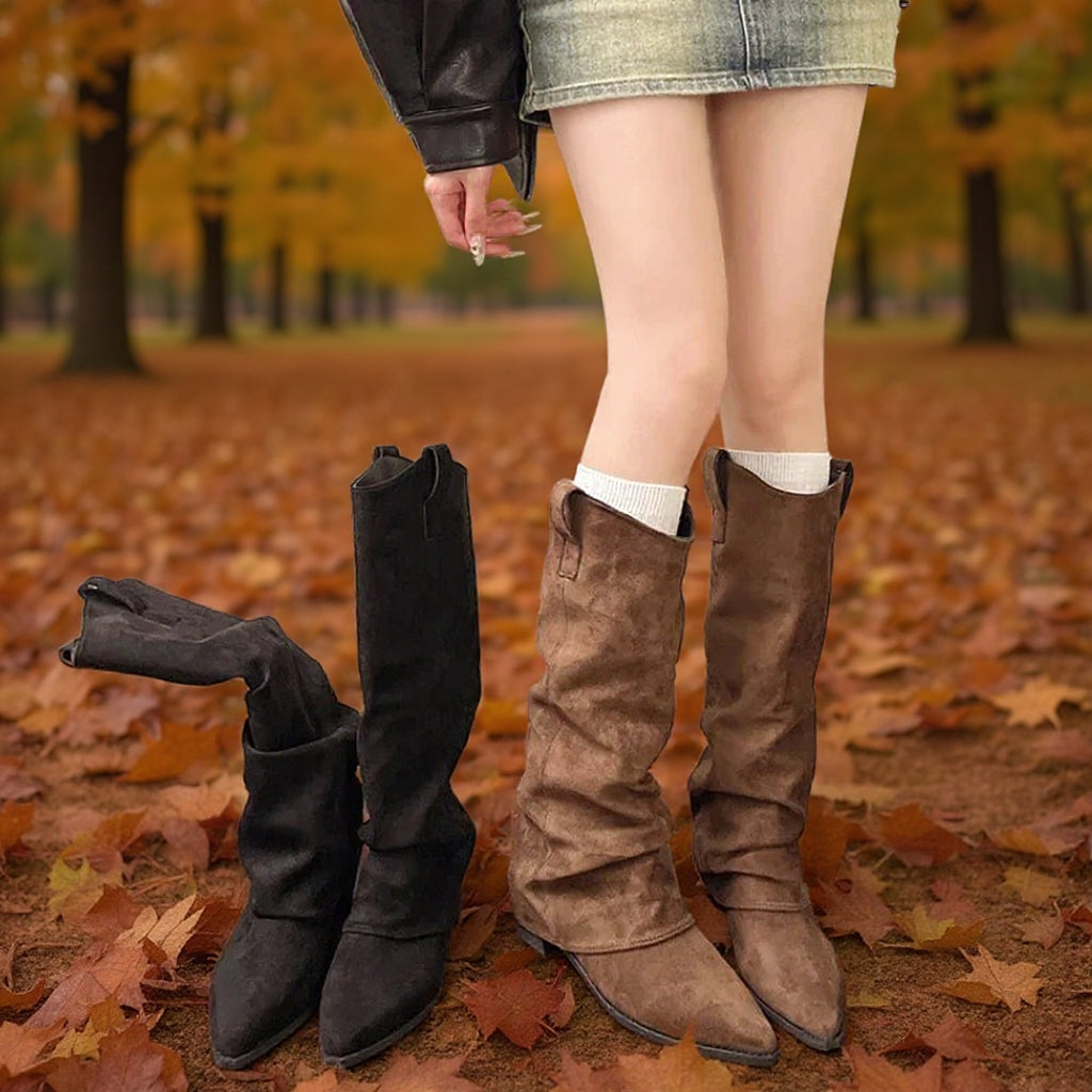 Lola- Vintage Woman Knee High Boots