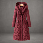 Olivia | Long Quilted Hooded Coat