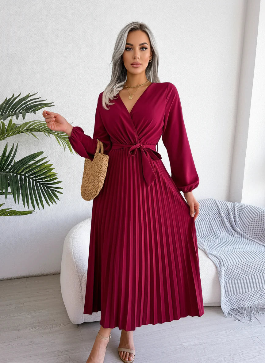 Perry- Elegant V Neck Maxi Dress