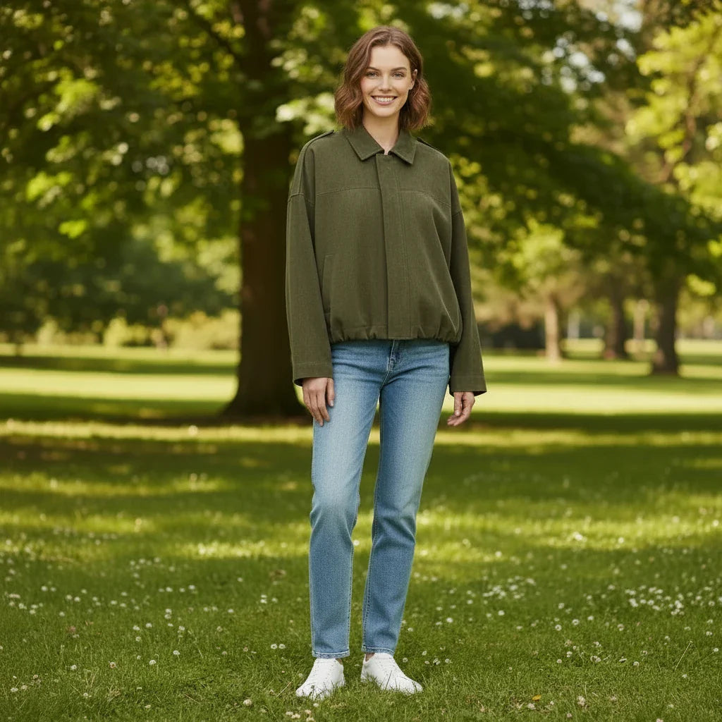 Olivia- Suede Bomber Jacket