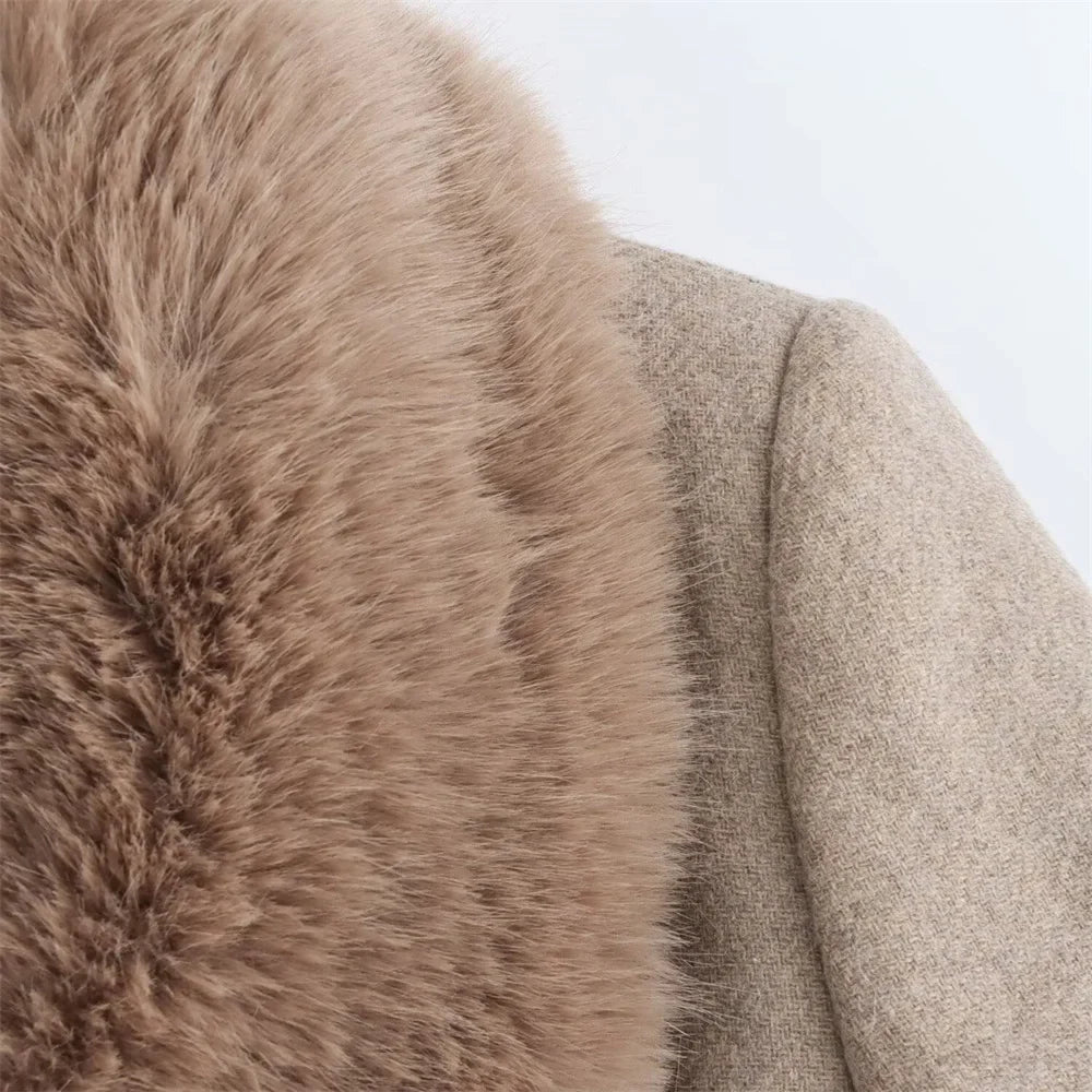 Estelle- Warm Fur Collar Coat