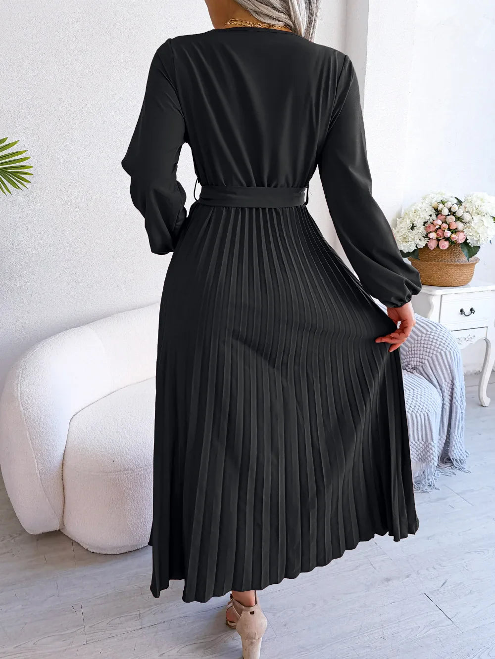 Perry- Elegant V Neck Maxi Dress