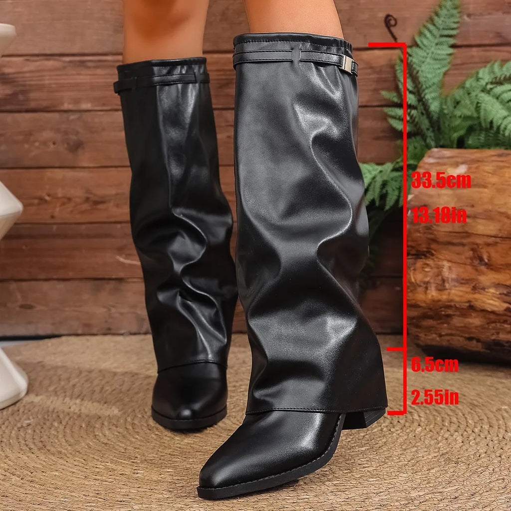 Chelsea- Fashionable Pleated High Heel