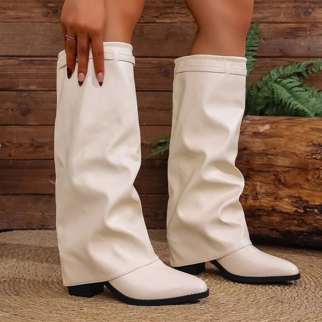 Chelsea- Fashionable Pleated High Heel