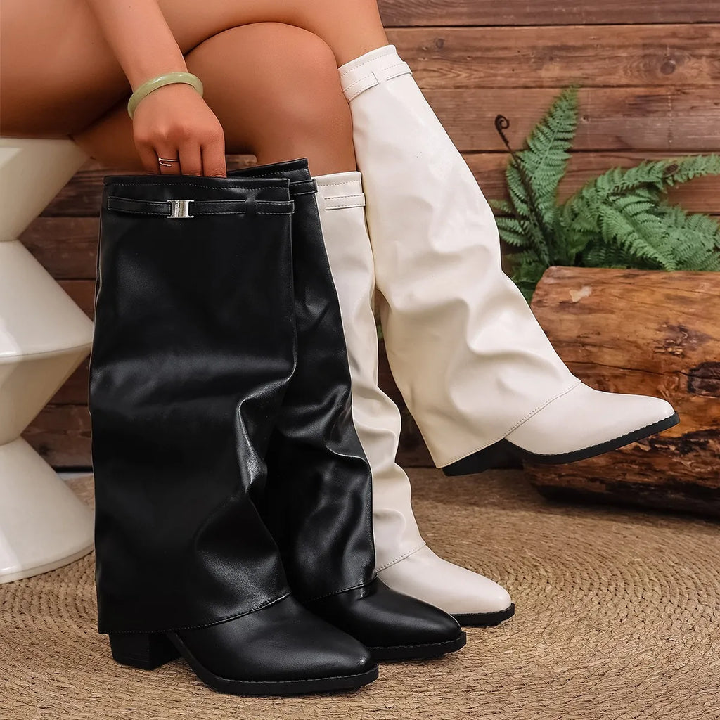 Chelsea- Fashionable Pleated High Heel