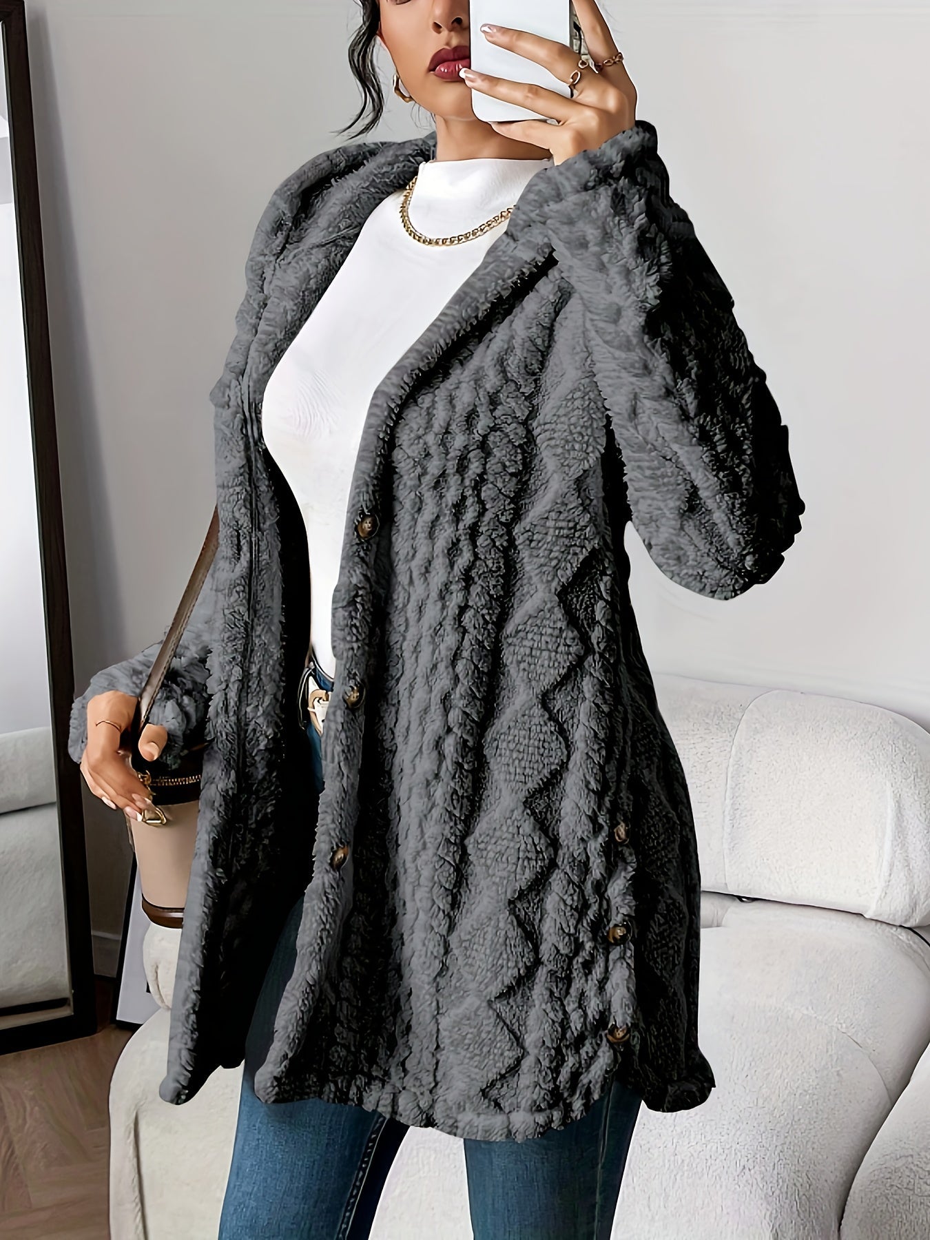 Crissy™ | Plush Hooded Cardigan